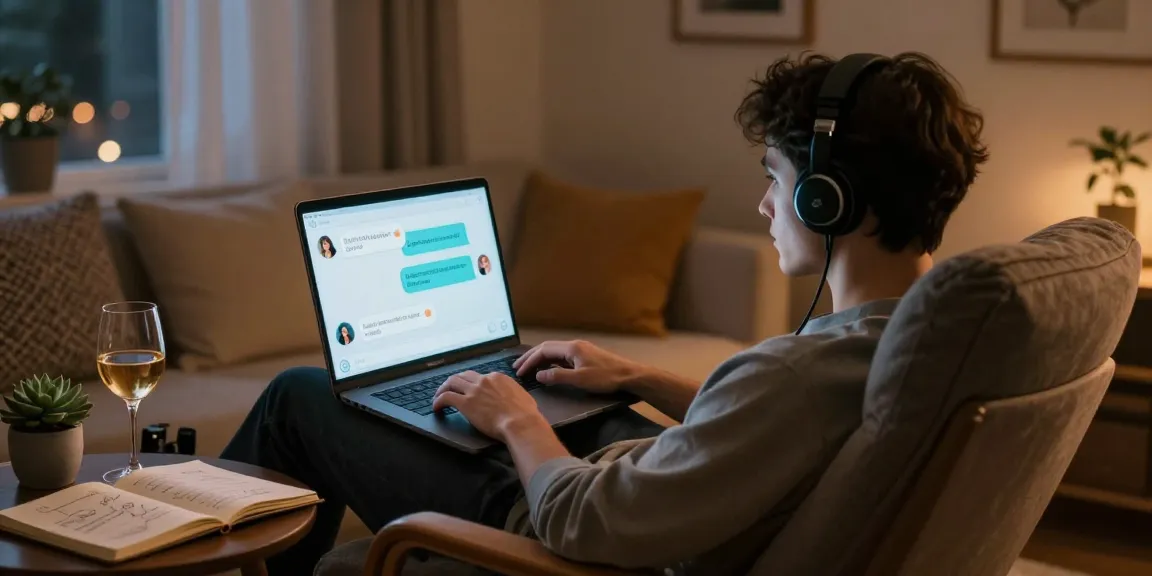 Engaging user experience in nsfw ai chat setting with cozy lighting and dynamic character interactions.