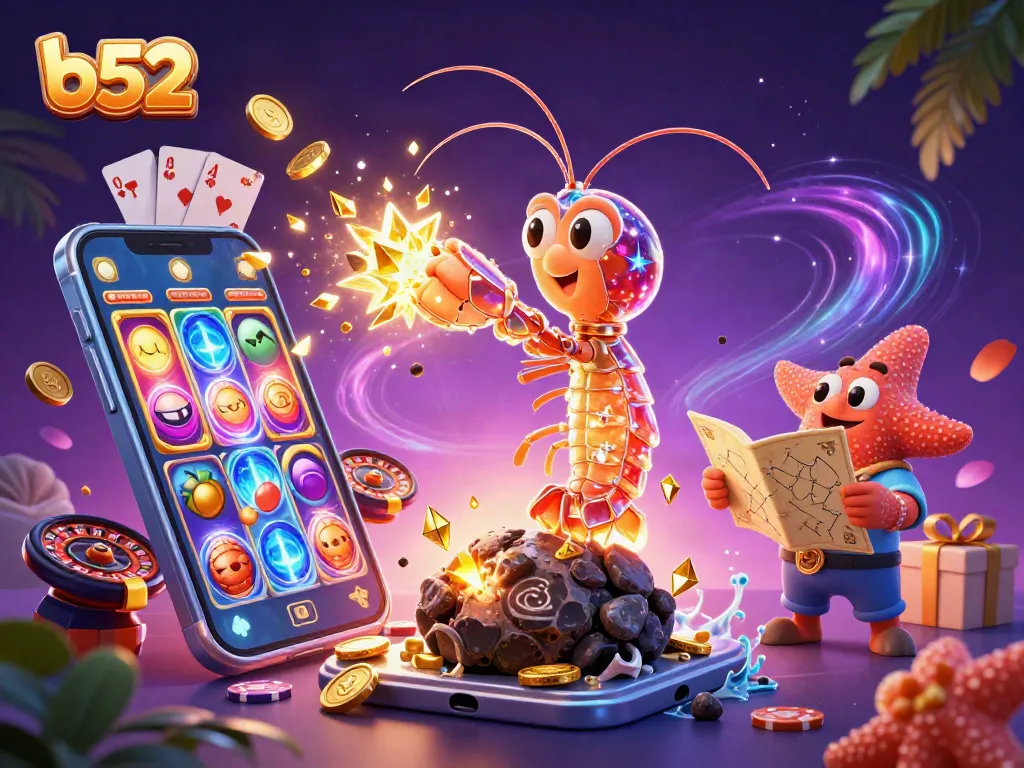 Get ready for action with b52 slots as a mantis shrimp bursts through an asteroid of riches in a vibrant gaming universe.