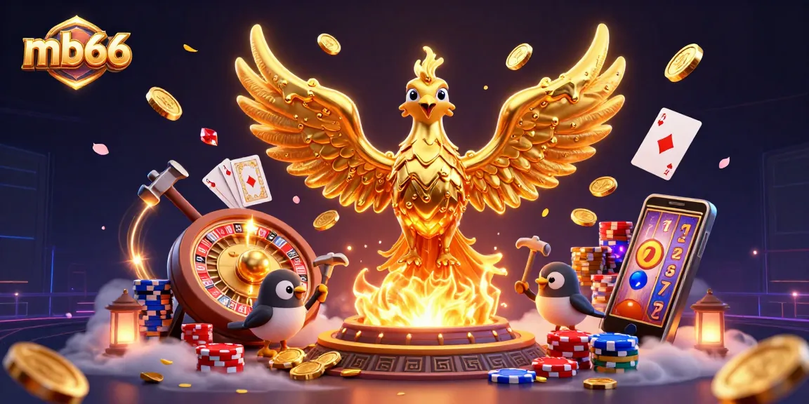 Experience the thrilling atmosphere of mb66's online casino with vibrant characters and dynamic gaming elements.