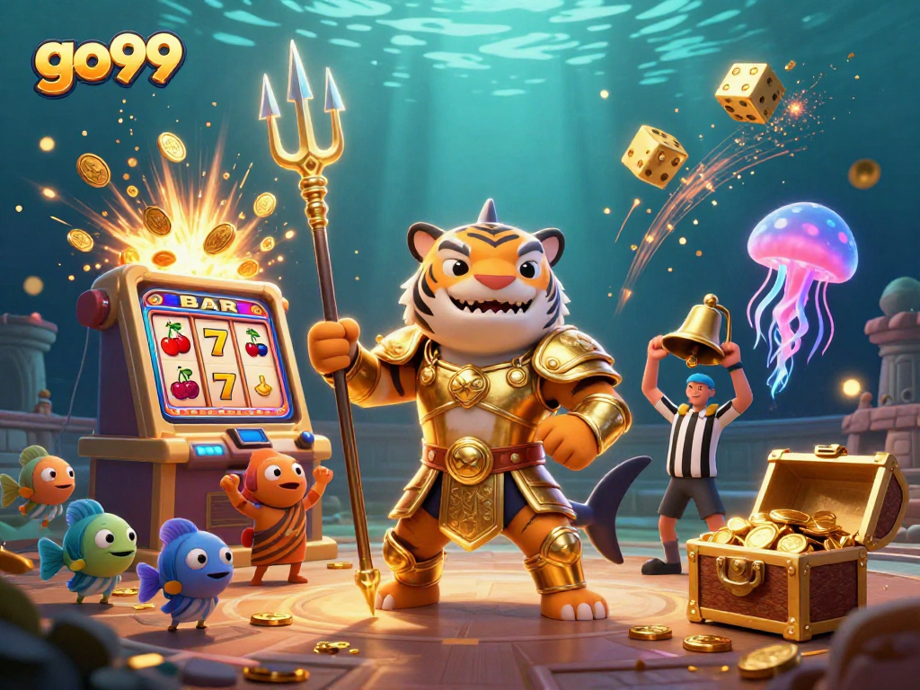 Spin the reels and win at go99's vibrant casino, featuring thrilling underwater action.
