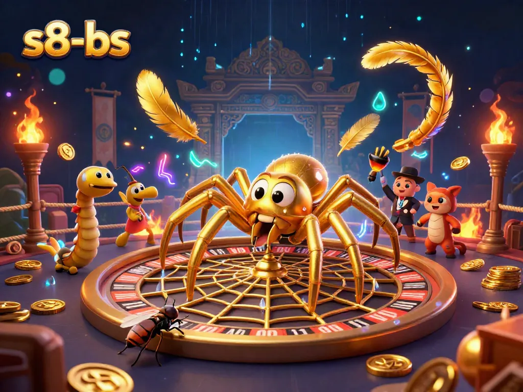 Engage in thrilling bets with s8-bs as the golden spider spins a fortune-filled web.
