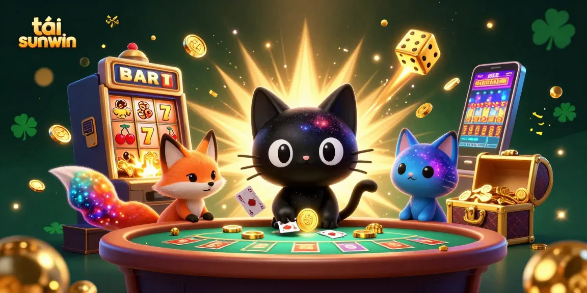 Engage with tải sunwin to unlock exciting casino games and win big prizes dynamically illustrated in a cosmic scene.