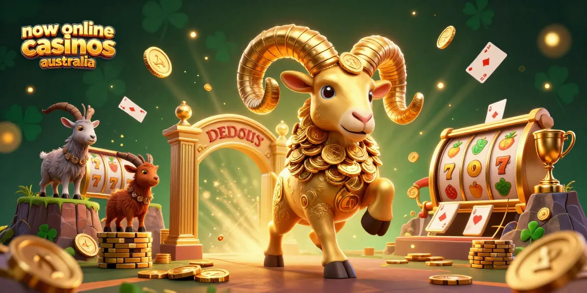 Experience thrilling wins at new online casinos Australia featuring golden ram and vibrant game elements.