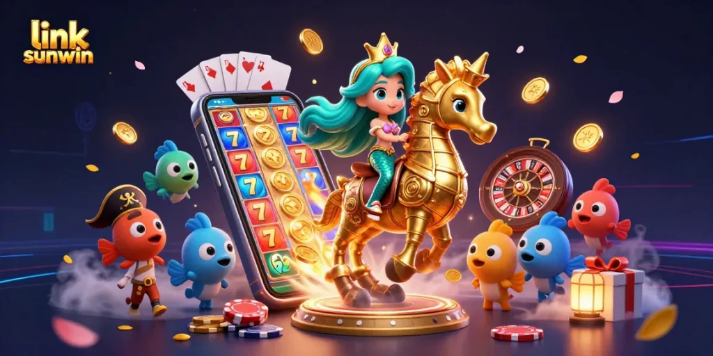 Engage with link sunwin's thrilling slot game experience featuring a mermaid and her casino adventure.